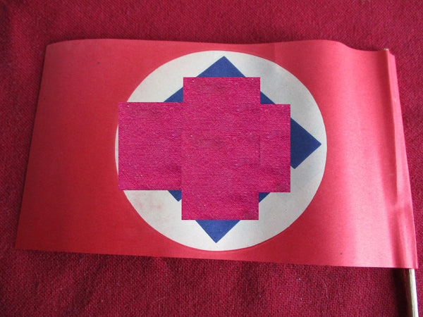 Papierfähnchen zum Winken Führer fahne beim Besuch Papier am Holzstab