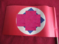 Papierfähnchen zum Winken Führer fahne beim Besuch Papier am Holzstab