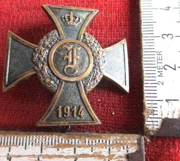 Anhalt 1914 Friedrich Kreuz 1.WK Orden Abzeichen an Nadel deutsches Reich Staaten