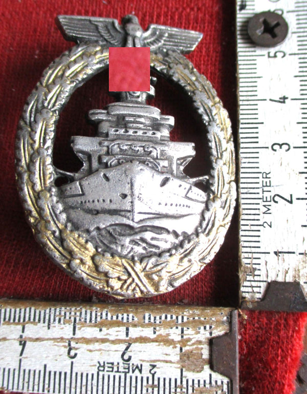 Orden Marine Flottenkriegsabzeichen der Kriegsmarine an Nadel mit HK