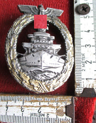 Orden Marine Flottenkriegsabzeichen der Kriegsmarine an Nadel mit HK