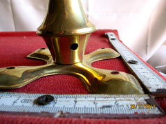 Offizier Preussen in Gold Ersatzteil Pickelhaube Helm Spitze + Kreuzsockel Messing Repro Goldfarbenes Offiziers-Kreuzblatt mit abnehmbarer Spitze aus einem alten Händlerbestand