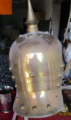 Pickelhaube Preussen Kürassierhelm aus Messing Helm Replik Größe ca 57 aus einem alten Händlerbestand