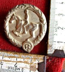 Pferde Sport 1935 Deutsches Reiterabzeichen 3. Stufe in Bronze Orden Prinzengröße Hersteller gemarkt
