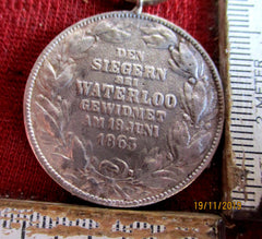 Hannover Waterloo Medaille am Band König Georg 1865