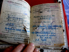 Militärpaß Soldbuch Ausweis Wehrmacht mit vielen Eintragungen und Stempelungen  aus einem alten Händlerbestand
