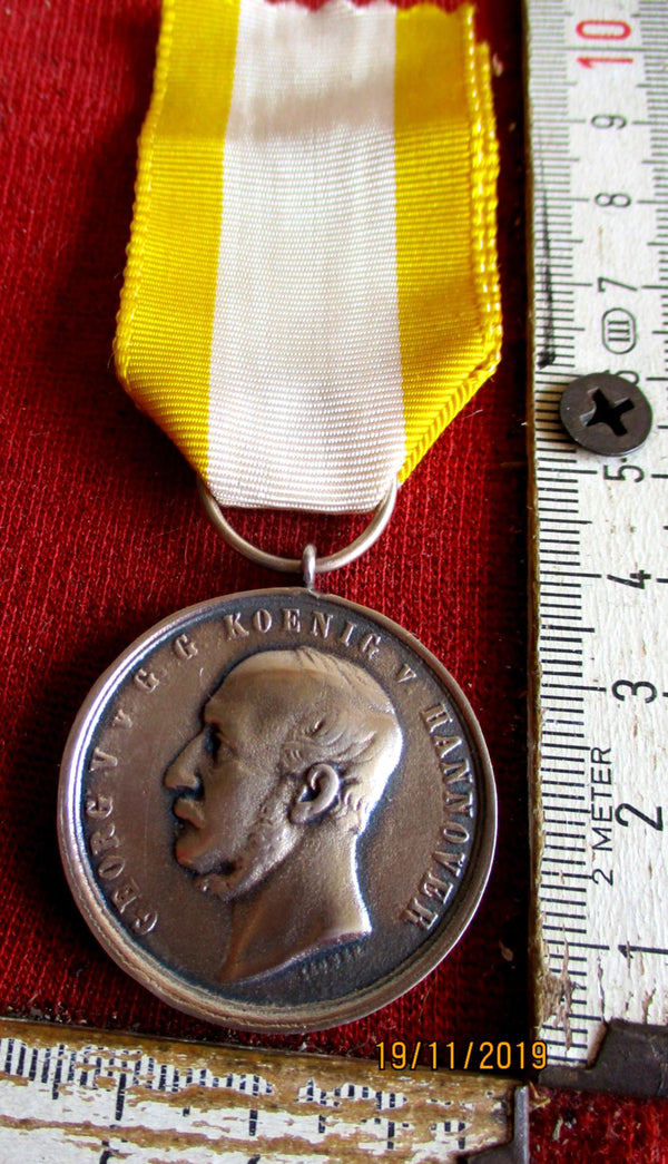 Hannover Orden Erinnerung Medaille Langensalza 1866 am Band
