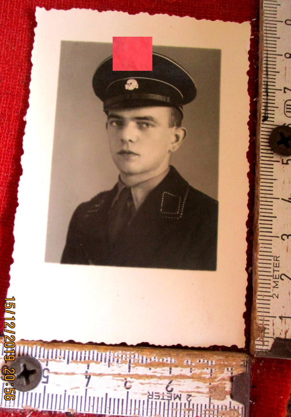 SS Foto in Uniform Oldenburg i.O. Rückseite beschrieben mit Stempel