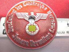 Bernburg Sachsen-Anhalt mit HK 3.Reich Steuermarke KFZ Kennzeichen Plakette Durchmesser ca 35mm