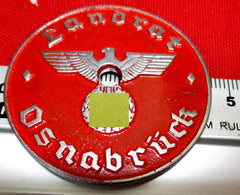Osnabrück Landrat mit HK 3.Reich Steuermarke KFZ Kennzeichen Plakette Durchmesser ca 35mm