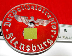 Flensburg Schleswig mit HK 3.Reich Steuermarke KFZ Kennzeichen Plakette Durchmesser ca 35mm