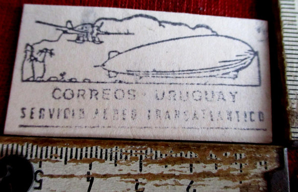 Zeppelin 1930 CORREOS URUGUAY Post Stempel Luftschiff Sammler Briefmarke