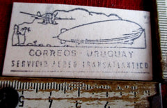Zeppelin 1930 CORREOS URUGUAY Post Stempel Luftschiff Sammler Briefmarke