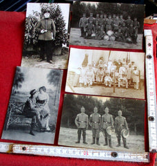 1.WK Weltkrieg deutsche Front Soldaten 5x Foto AK Feldpost Schützengraben