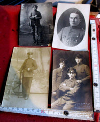 1.WK Weltkrieg deutsche Front Soldaten 4x Foto AK Feldpost Schützengraben