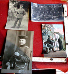 1.WK Weltkrieg deutsche Front Soldaten 4x Foto AK Feldpost Schützengraben