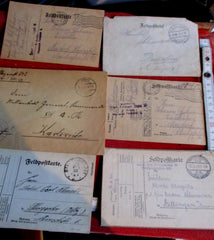 Feldpost 1.WK Weltkrieg Soldaten Post 6 Stück Front