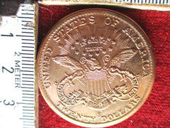 Autobahn Gold 1x 1882 CORONET HEAD Twenty Dollars 20 Dollar 24,5 gr $ USA Liberty Head Durchmesser ca 35 mm