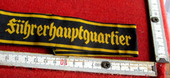 SS Wolfsschanze Ärmelband Führerhauptquartier in der Gold gewebten Ausführun Maße ca. 35 x 4 cm