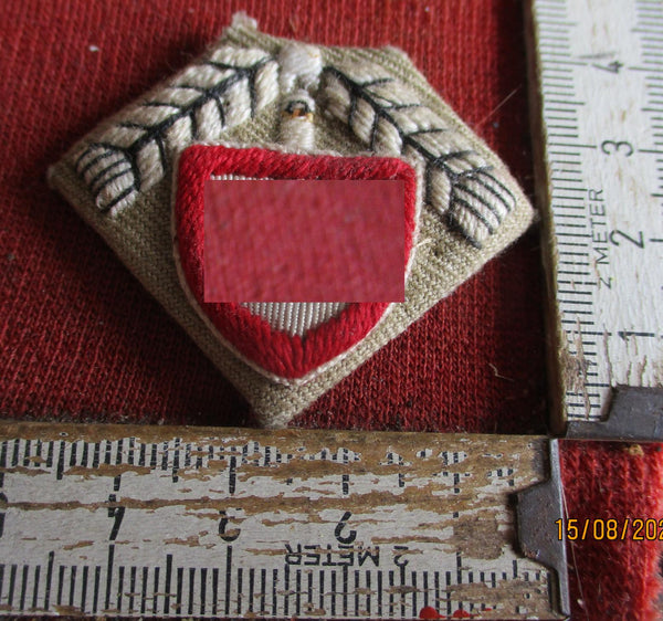 RAD Reichs Arbeits Dienst Stoff Abzeichen für Schiffchen Uniform mit HK