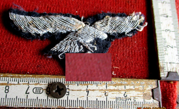 Luftwaffe Adler mit HK Stoff Ausführung gestickt für Schiffchen Uniform