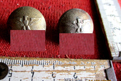 2 Stück Metall Knopf Uniform RS gemarkt ca 20 mm mit HK aus einem alten Händlerbestand