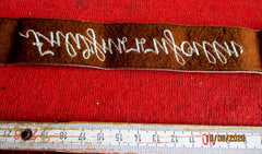 SS Ärmelband Panzer-Grenadier-Division Feldherrnhalle Sütterlin grstickt Maße ca &nbsp;49,5 x 3 cm braun / weiß