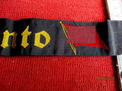 Mützenband Marine Reederei Hamburg Südamerika Linie MONTE SARMIENTO ( 1924 - 1943 ) aus Stoff mit HK, Maße 93 x 3,5 cm Rarität !!!!! Zustand 2 ORIGINAL !!