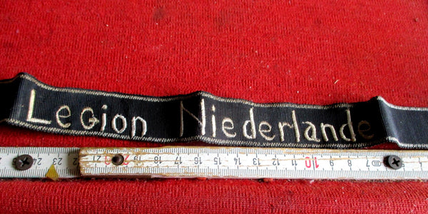 SS Ärmelband 23. SS-Freiwilligen-Panzergrenadier-Division „Nederland“ (niederländische Nr. 1) eine sehr gute Sammleranfertigung. Zustand 2