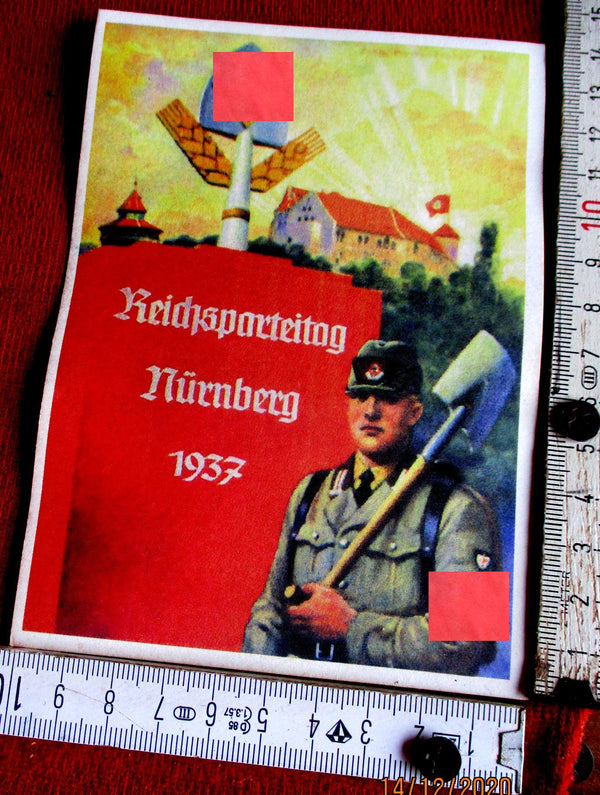 Ak RAD Reichsparteitag Nürnberg 1937 mit HK ungelaufen Ansichtskarte