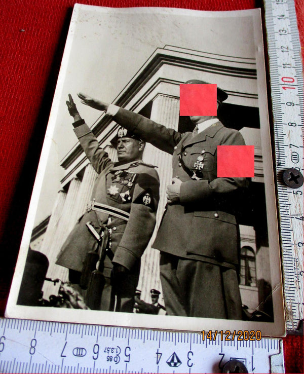 Adolf Hitler Mussolini Führer Duce Propaganda AK ungelaufen NSDAP