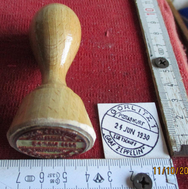 Görlitz Postabwurf 1930 Zeppelin Post Stempel Luftschiff Sammler Briefmarke
