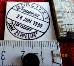 Görlitz Postabwurf 1930 Zeppelin Post Stempel Luftschiff Sammler Briefmarke