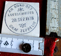 Graf Zeppelin an Bord 1928 Post Stempel Luftschiff Sammler Briefmarke