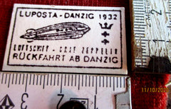 LUPOSTA DANZIG 1932 Zeppelin Rückfahrt Post Stempel Sammler Briefmarke