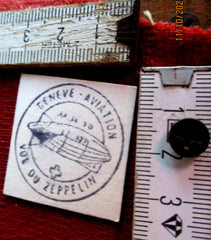 Genf Schweiz 1930 Zeppelin Post Stempel Sammler Briefmarke Brief
