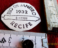 Rio de Janeiro Recife Brasilien 1932 Zeppelin Post Stempel Sammler Briefmarke Brief