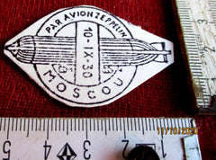 Moskau Russland 1930 Zeppelin Luft-Post Stempel Sammler Briefmarke Brief