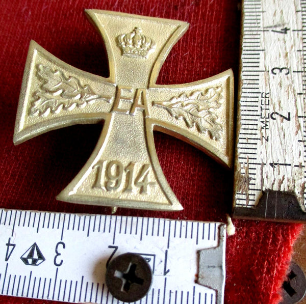 Sachsen-Anhalt EA Kreuz an Nadel 1.WK Orden Abzeichen deutsches Reich Staaten 1914