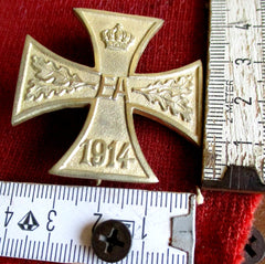 Sachsen-Anhalt EA Kreuz an Nadel 1.WK Orden Abzeichen deutsches Reich Staaten 1914