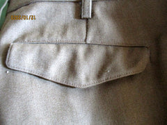 Polizei Uniformhose Khaki – Bundfaltenhose, Größe 94/80, sandfarben/braunbeige – Original (Art.-Nr. 33.349)