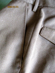 Polizei Uniform Hose Khaki Größe ca 50 Uniformhose Bundfaltenhose Diensthose Polizei Hose braunbeige sandfarben Sommer-