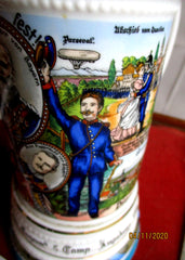 alter Reservistenkrug Bodenbild Augsburg Bayern Reservist Riedler 3.Inf.Rgt."Prinz Carl von Bayern" 5.Comp. Augsburg 1906/1908 Erinnerung an meine Dienstzeit