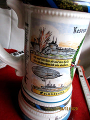 alter Reservistenkrug Bodenbild Zeppelin Fliegertruppe Marine Tondern 1912-13 Franz Roth 1.Marine Luftschiffer Regt./Tondern Erinnerung an meine Dienstzeit