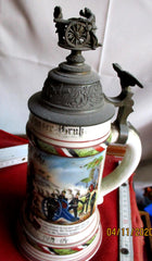 alter Reservistenkrug Bodenbild Celle Niedersachsen Feld Artillerie 5. Battr. Niedersächs. FeldArt-Rent No 46 Celle 1902/04