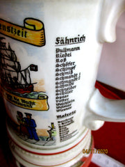alter Reservistenkrug Bodenbild Marine Kiel SMS Scharnhorst SMS " Scharnhorst" Kiel 1910 Reservist Klocke