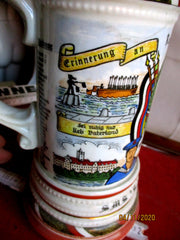 alter Reservistenkrug Bodenbild Marine Kiel SMS Scharnhorst SMS " Scharnhorst" Kiel 1910 Reservist Klocke