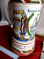 alter Reservistenkrug Bodenbild Marine Kiel SMS Scharnhorst SMS " Scharnhorst" Kiel 1910 Reservist Klocke