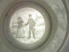 alter Reservistenkrug Bodenbild Sachsen Leipzig 1905/08 Artillerie Batt. 7 FeldArt-Regiment No 77 Leipzig 1905/08 Kanonendonner ist unser Gruß