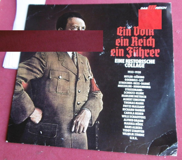 Propaganda NSDAP Adolf Hitler LP Schallplatte Ein Volk Ein Reich Ein Führer